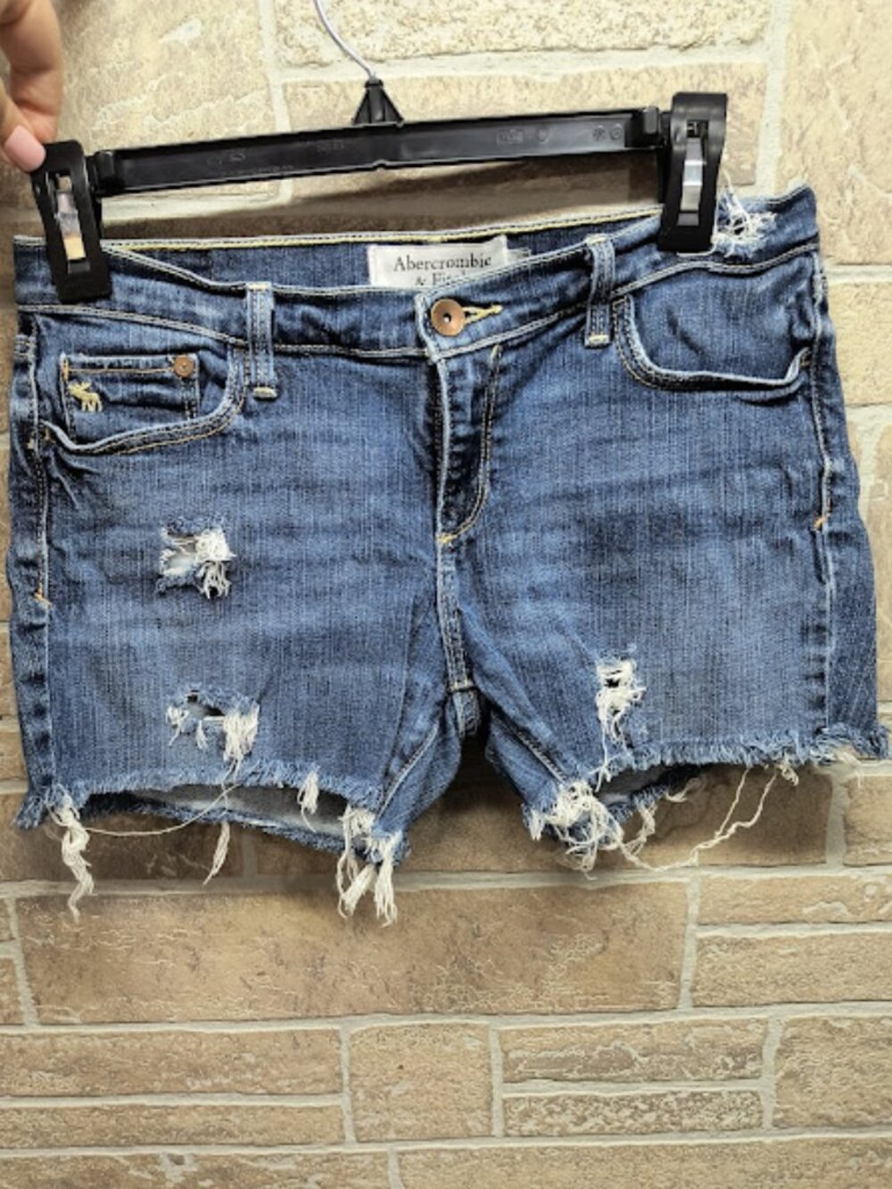 Abercrombie & Fitch Distressed Cut-off Denim Shorts Size 6